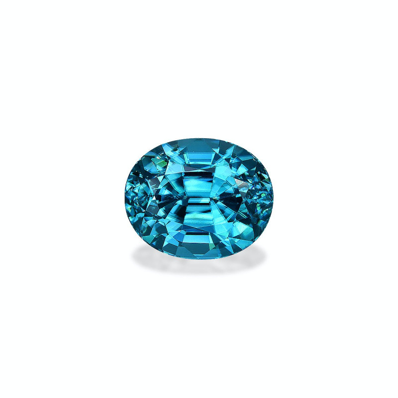 Zircon Bleu taille OVALE Bleu 4.56 carats