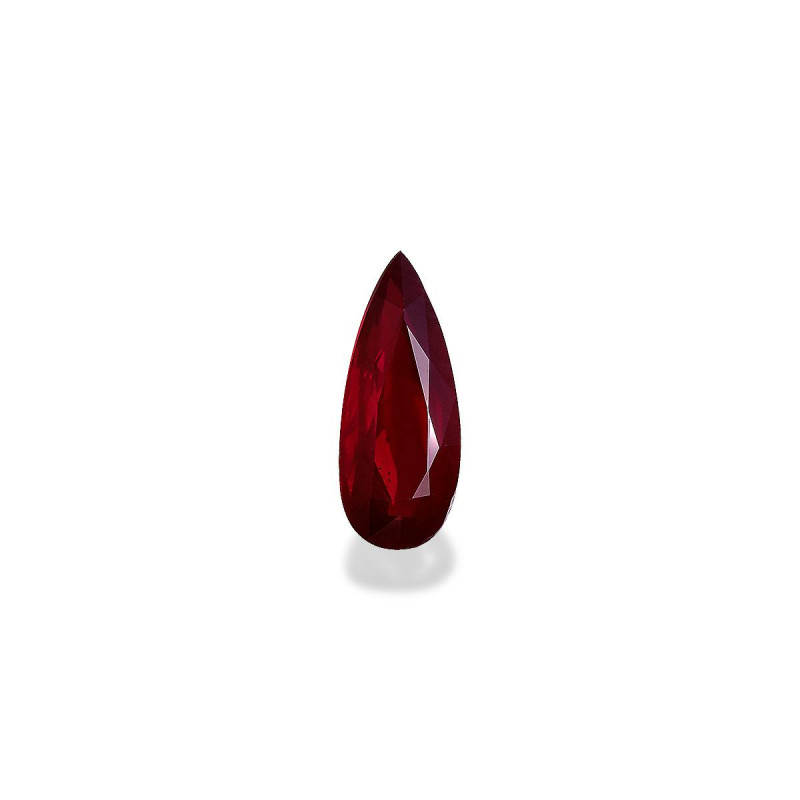Pear-cut Mozambique Ruby Red 4.02 carats