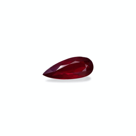 Pear-cut Mozambique Ruby Red 4.02 carats