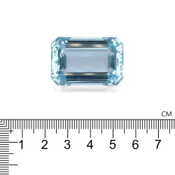 Rechthoekig geslepen Aquamarijn Arctic Blue 68.15 karaat