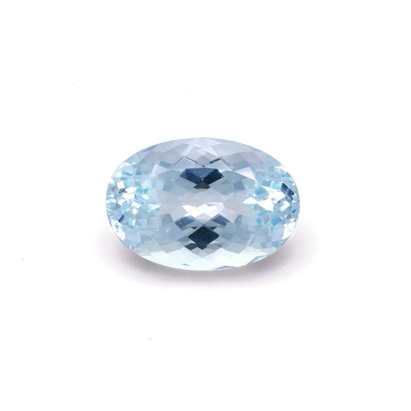 Aigue-Marine taille OVALE Bleu Ciel 21.60 carats