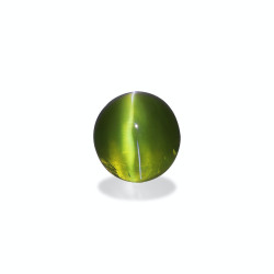 Ovale geslepen kattenoog (chrysoberyl) Limegroen 9,37 karaat