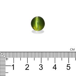 Ovale geslepen kattenoog (chrysoberyl) Limegroen 9,37 karaat
