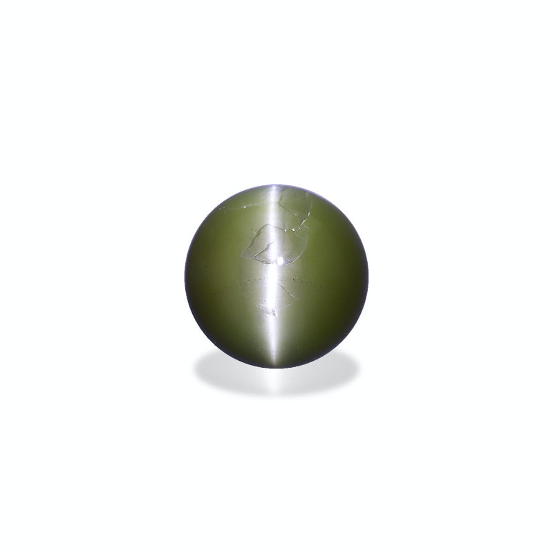 Œil de chat (chrysoberyl) taille ROND Forest Green 8.38 carats