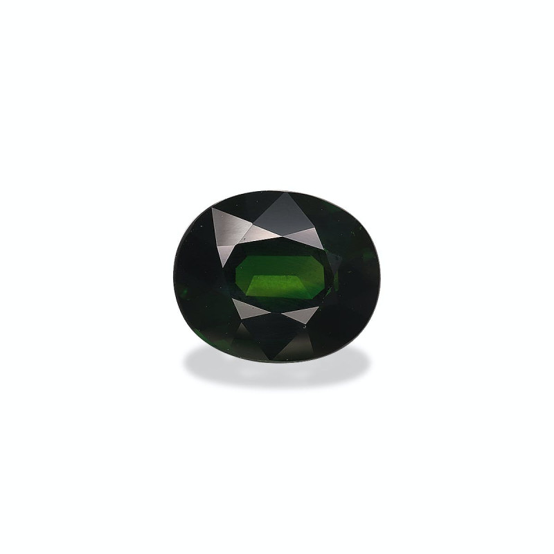 OVAL-cut Chrome Tourmaline Basil Green 3.81 carats