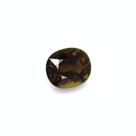 Turmalina Cromada taille OVALE Forest Green 15.14 carats