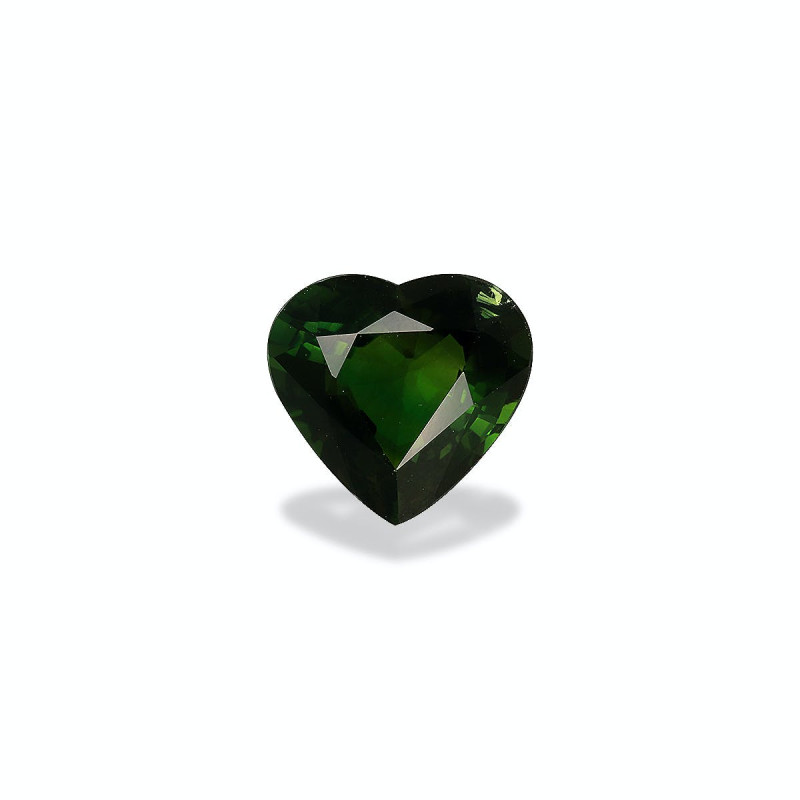 Tourmaline Chromée taille COEUR Basil Green 4.35 carats