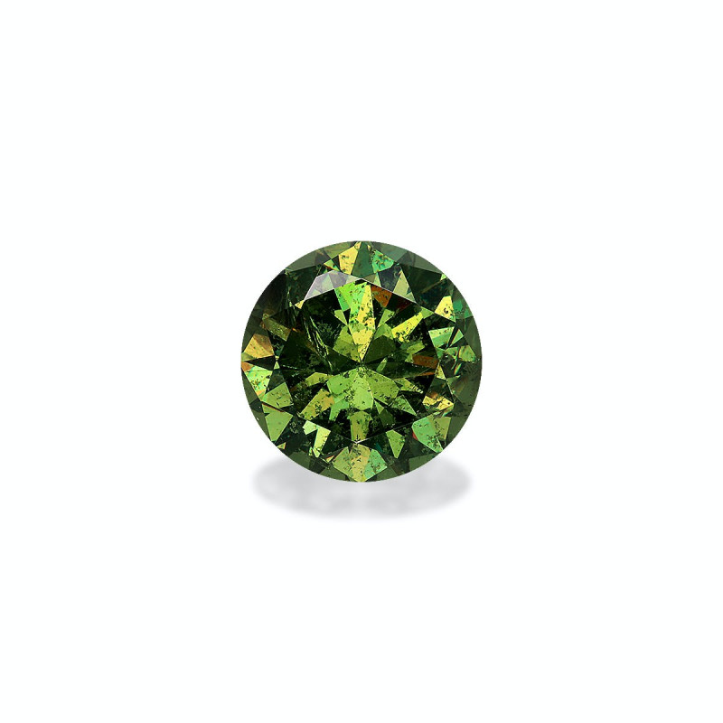 ROUND-cut Demantoid Garnet Moss Green 5.12 carats