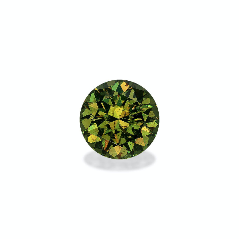 石榴石德曼托依德 taille 圆形 苔藓绿 7.29 carats