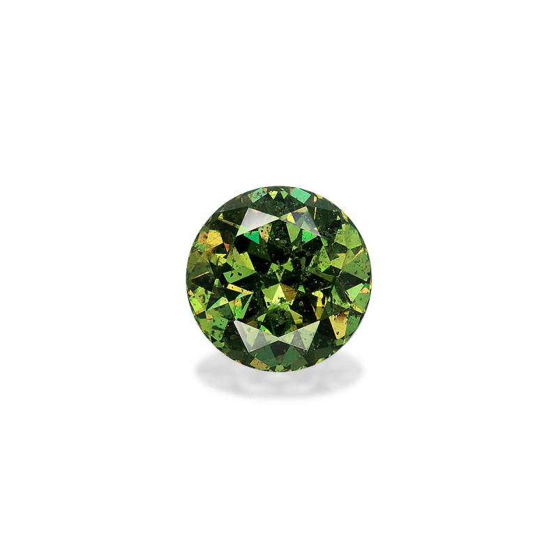 ROUND-cut Demantoid Garnet Basil Green 5.36 carats