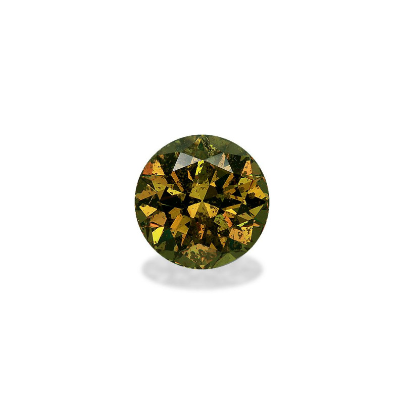 ROUND-cut Demantoid Garnet Olive Green 5.04 carats