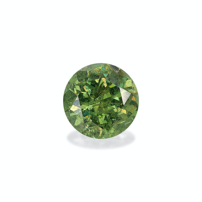 ROUND-cut Demantoid Garnet Moss Green 4.28 carats