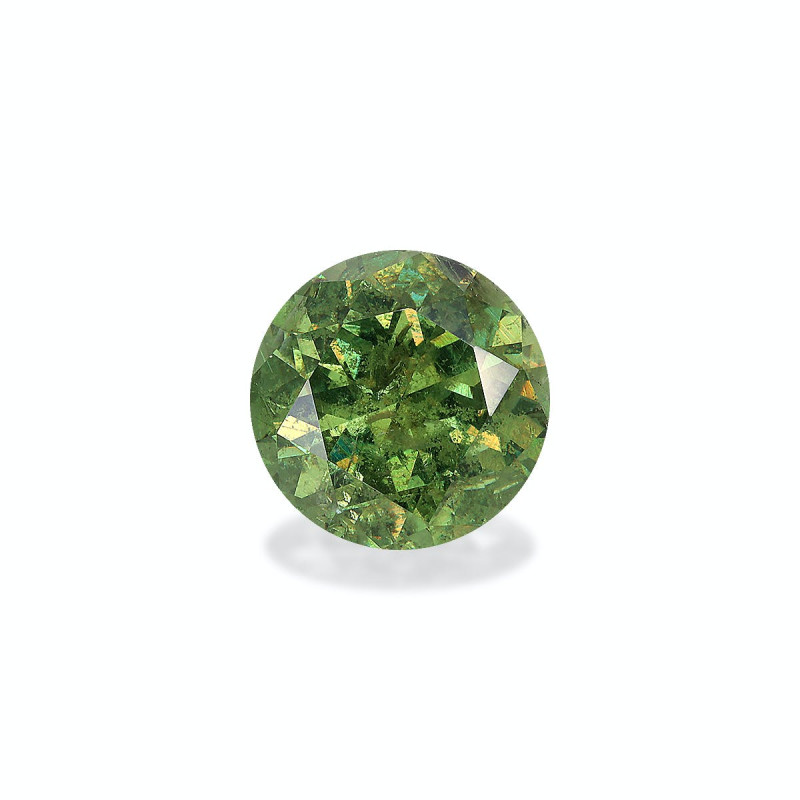 石榴石德曼托依德 taille 圆形 苔藓绿 4.28 carats