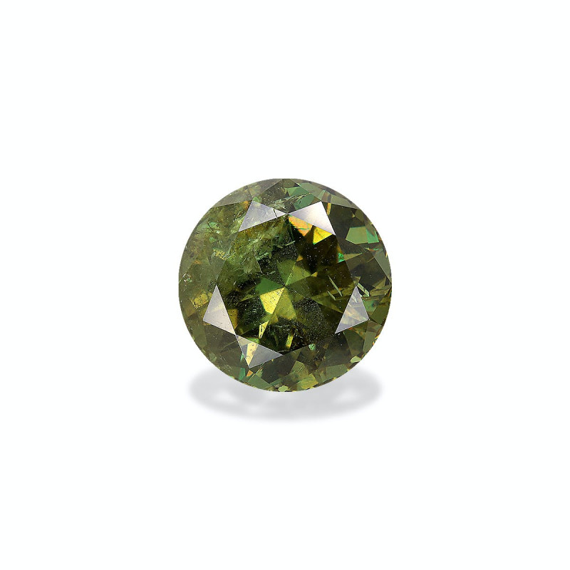 ROUND-cut Demantoid Garnet Moss Green 8.60 carats