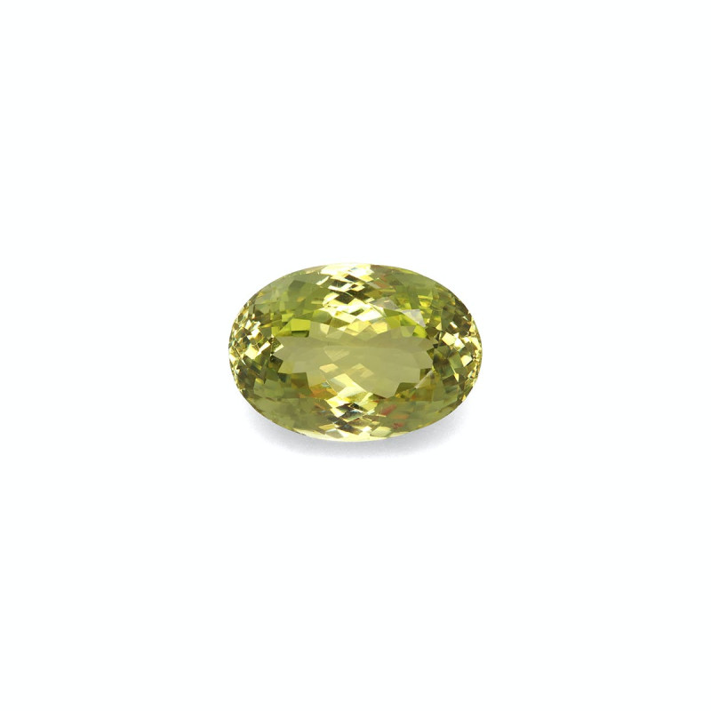 Oeil de chat en fibrolite taille OVALE Vert Olive 35.17 carats