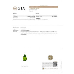 Paraiba Toermalijn Peer Geslepen Groen 19.12 karaat