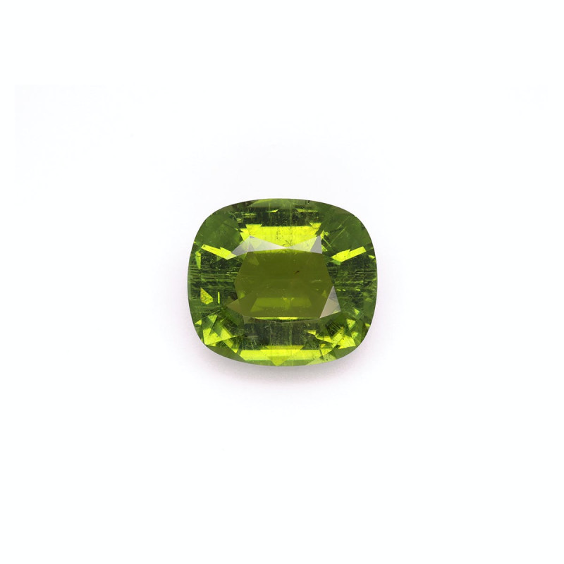CUSHION-cut Paraiba Tourmaline Lime Green 14.89 carats