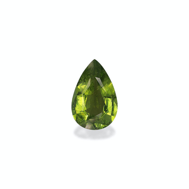 Pear-cut Cuprian Tourmaline Pistachio Green 6.45 carats