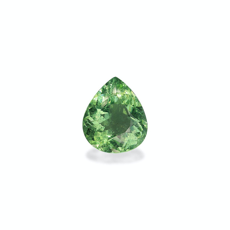 Pear-cut Cuprian Tourmaline Lime Green 6.06 carats