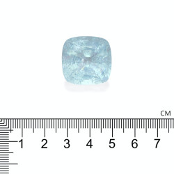 Toermalijn Paraiba kussen geslepen Ice Blue 44,88 karaat