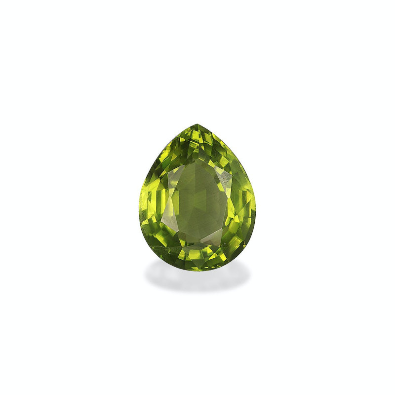 Pear-cut Peridot Lime Green 6.43 carats