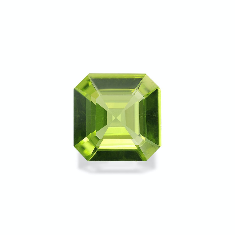 SQUARE-cut Peridot Green 3.87 carats