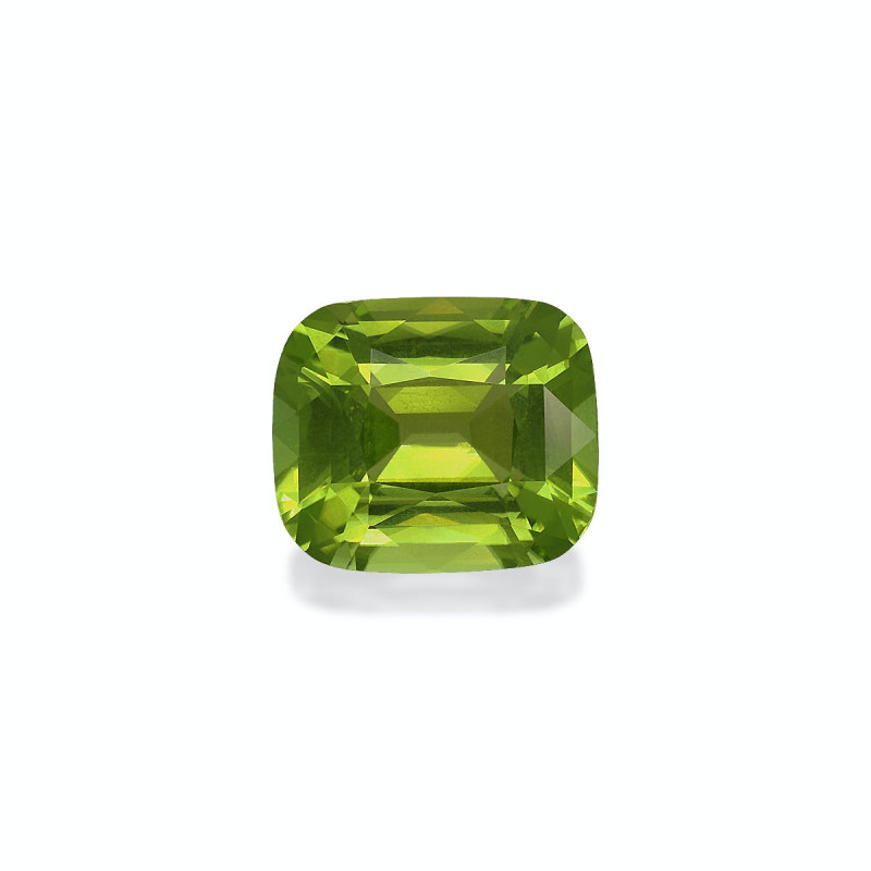 CUSHION-cut Peridot Pistachio Green 5.68 carats