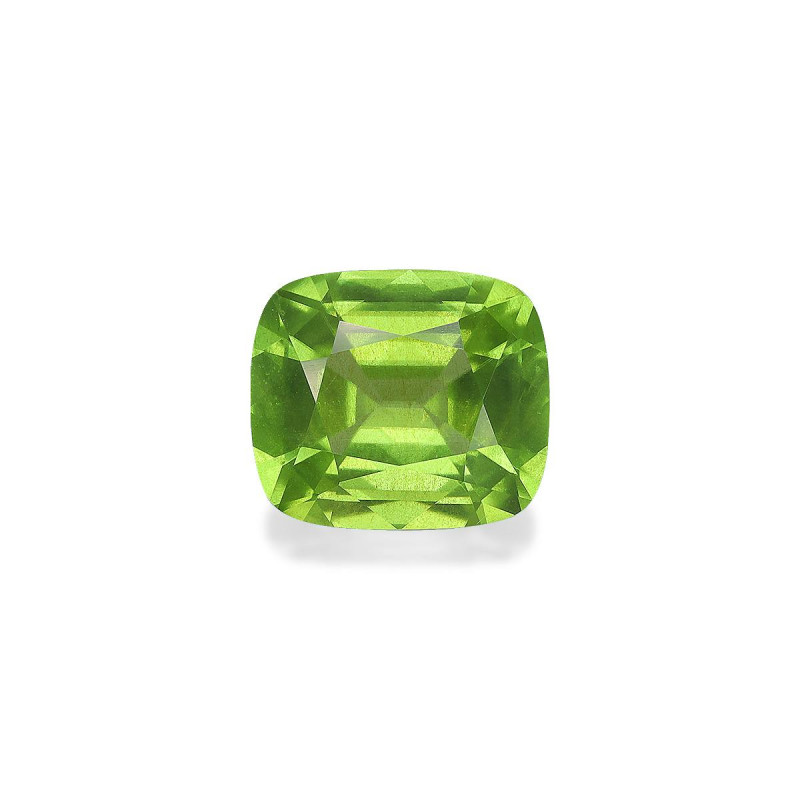 CUSHION-cut Peridot Lime Green 5.53 carats
