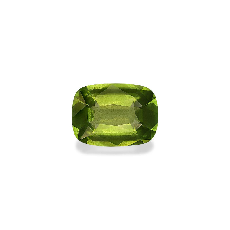 CUSHION-cut Peridot Lime Green 8.04 carats