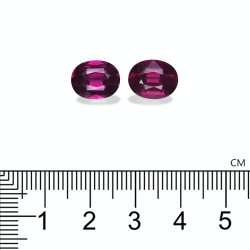 Ovale geslepen umbalite, mauve, 7,78 karaat