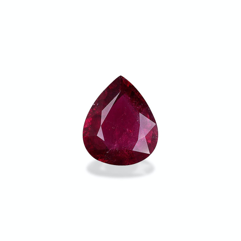 Pear-cut Rubellite Tourmaline Scarlet Red 17.24 carats
