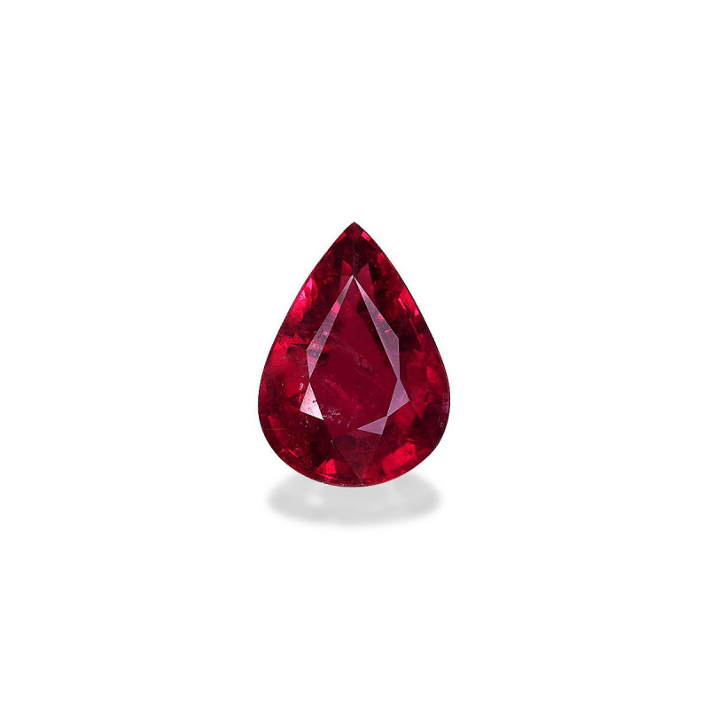 Pear-cut Rubellite Tourmaline Scarlet Red 12.81 carats
