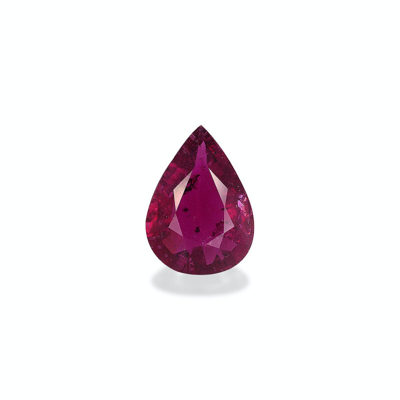 Pear-cut Rubellite Tourmaline Rose Red 6.40 carats
