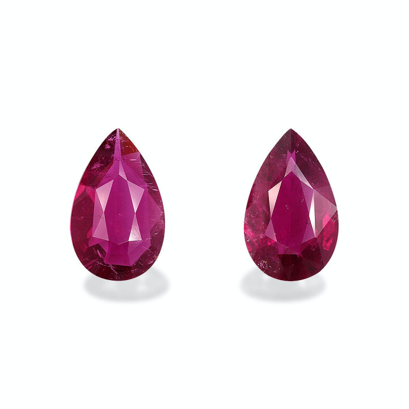 Rubellite taille Poire Rouge 13.28 carats