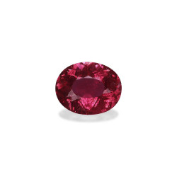 Ovale geslepen rode Rubelliet van 5,19 karaat