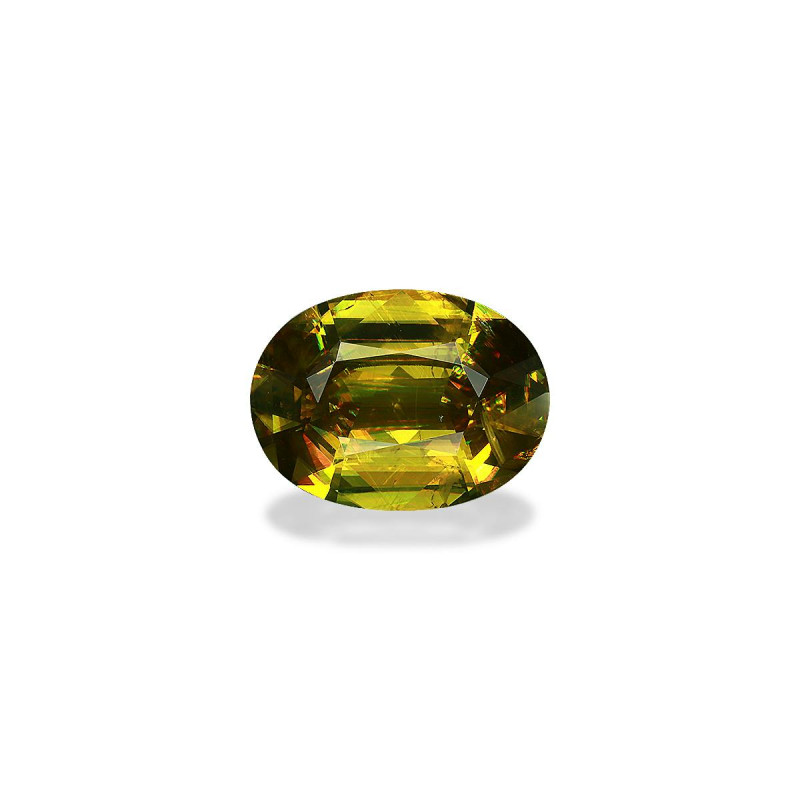 OVAL-cut Sphene Forest Green 7.36 carats