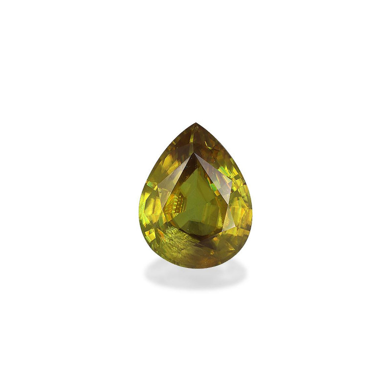 Pear-cut Sphene Lemon Yellow 7.87 carats