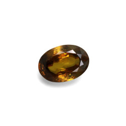 Ovale geslepen groene Sphene van 20,81 karaat