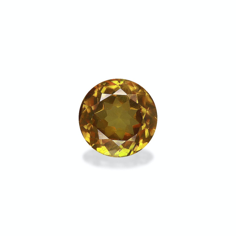 ROUND-cut Sphene Golden Yellow 3.25 carats