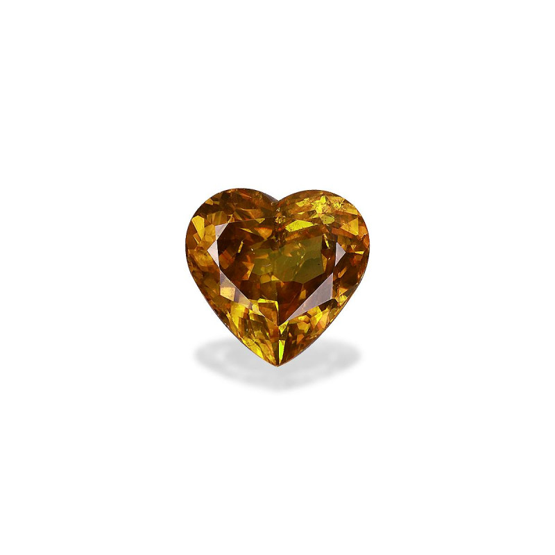 Sphene taille COEUR Golden Yellow 5.29 carats