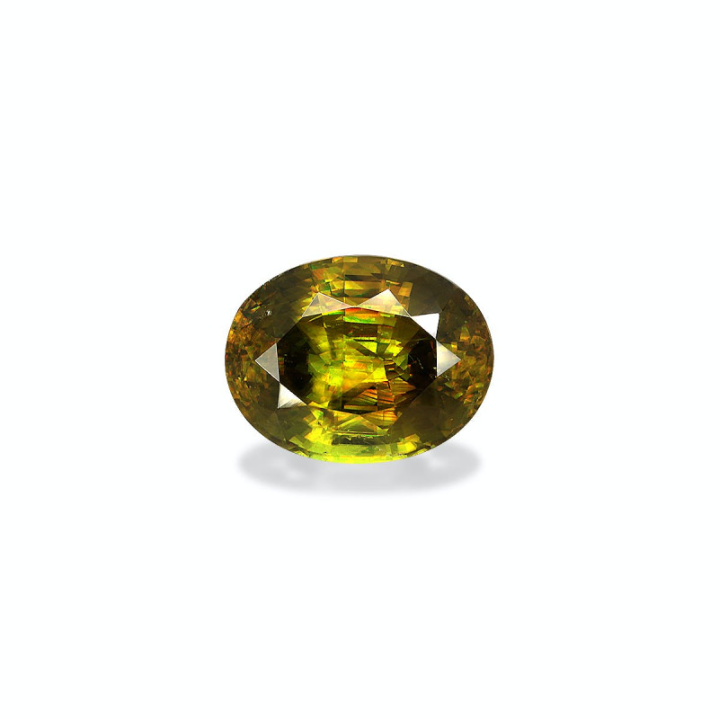 OVAL-cut Sphene Green 12.55 carats