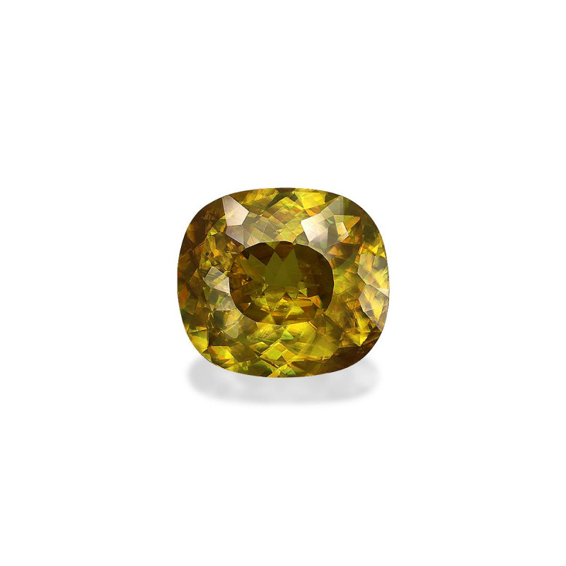 CUSHION-cut Sphene Green 9.33 carats