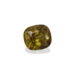Sphene kussen geslepen Mosgroen 11.41 karaat