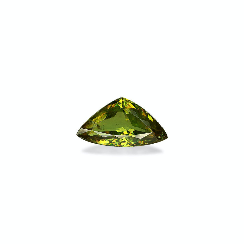 Sphene taille Trilliant Vert 15.69 carats