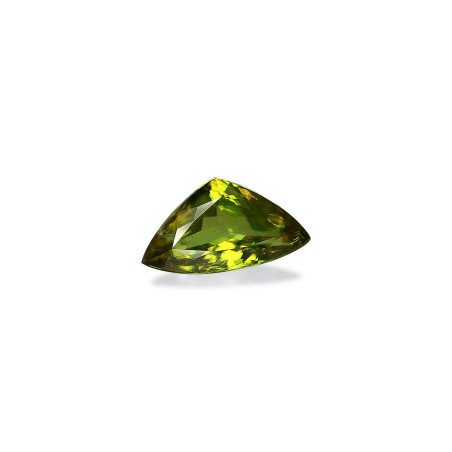 Sphene taille Trilliant Vert 10.21 carats