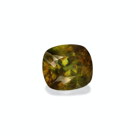 CUSHION-cut Sphene Forest Green 19.95 carats