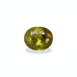 CUSHION-cut Sphene Green...