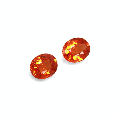 OVAL-cut spessartite Orange 8.89 carats