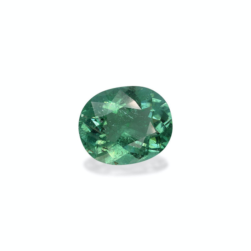 Tourmaline Verte Du Brésil - 5,44 Carats - Vert émeraude Et Olive - Naturelle - Taille Ovale