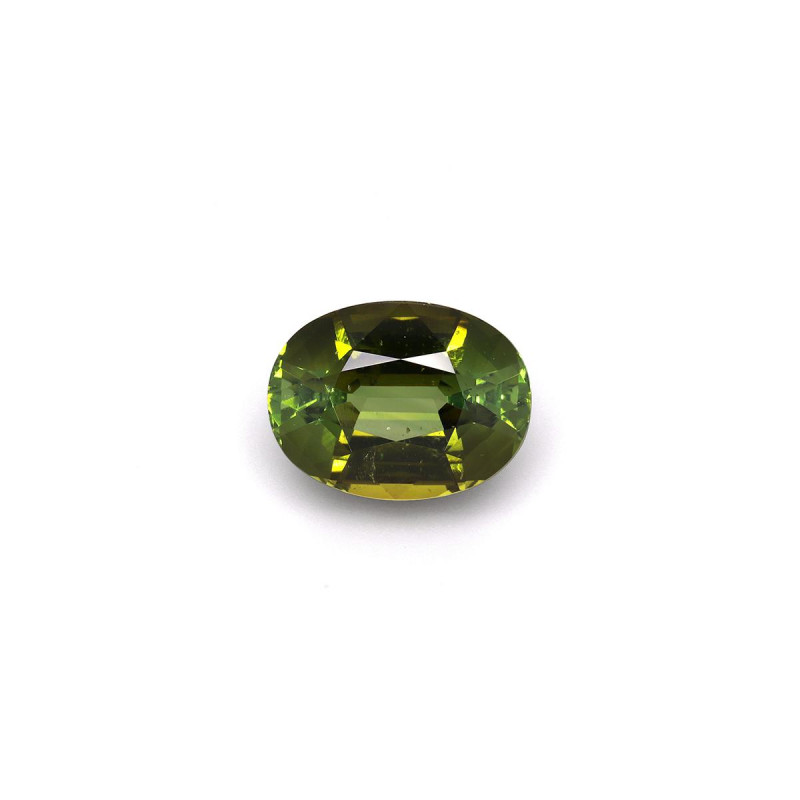 Tourmaline Verte taille OVALE Basil Green 21.17 carats